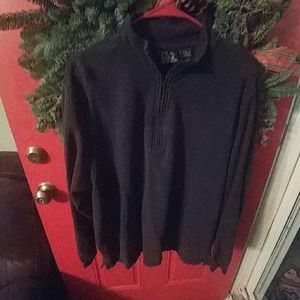 Black sweater zip up neck